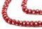 TheBeadChest Red Rondelle Venetian-Style Skunk Beads 8mm, 36 Inch Strand Disk Glass Large Hole